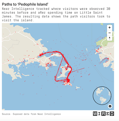 Epstein Near Intelilgence Paths to Pedophile Island