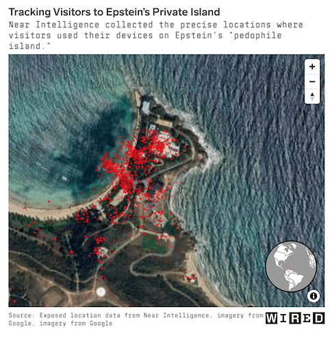 Epstein's Vistor's to Island