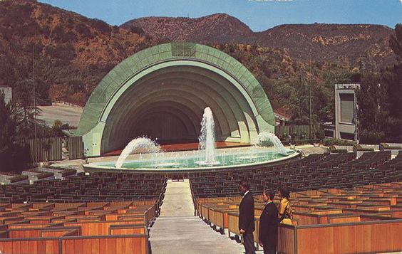 Hollywood Bowl with fountain, circa 1953